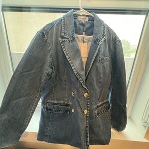 Something Navy Denim Blazer